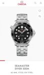 Omeg_a seamaster diver 300M automatic Silver-black